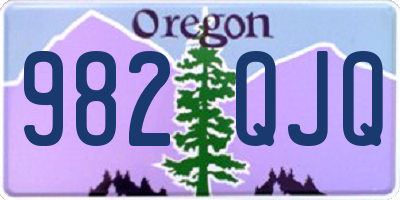 OR license plate 982QJQ