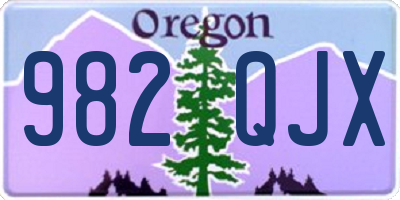 OR license plate 982QJX