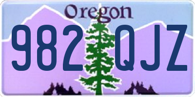 OR license plate 982QJZ