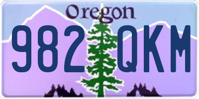 OR license plate 982QKM
