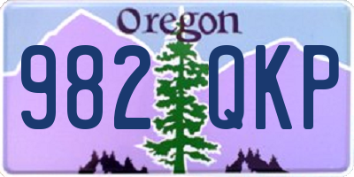 OR license plate 982QKP