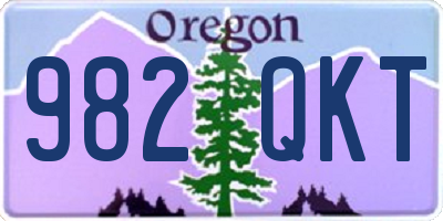 OR license plate 982QKT