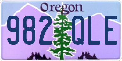 OR license plate 982QLE