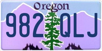 OR license plate 982QLJ