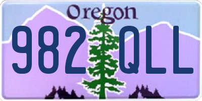 OR license plate 982QLL