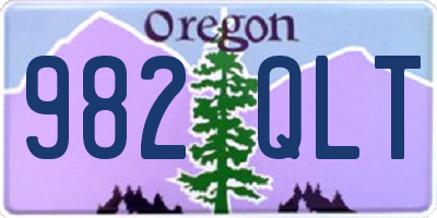 OR license plate 982QLT