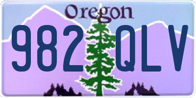 OR license plate 982QLV