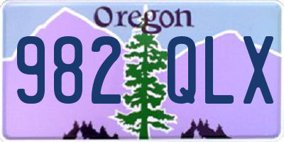 OR license plate 982QLX