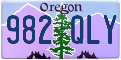 OR license plate 982QLY
