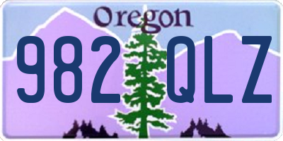OR license plate 982QLZ