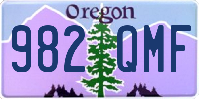OR license plate 982QMF