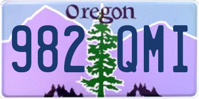 OR license plate 982QMI