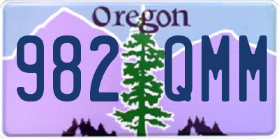 OR license plate 982QMM