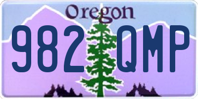 OR license plate 982QMP
