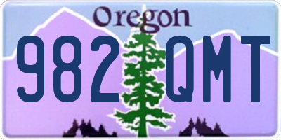 OR license plate 982QMT