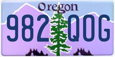 OR license plate 982QOG