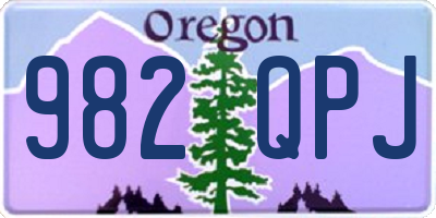 OR license plate 982QPJ