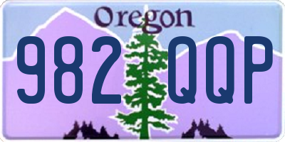 OR license plate 982QQP