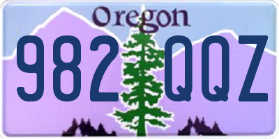 OR license plate 982QQZ