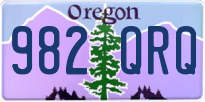 OR license plate 982QRQ