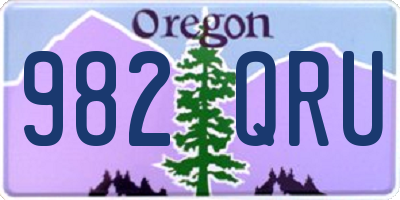 OR license plate 982QRU