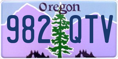 OR license plate 982QTV
