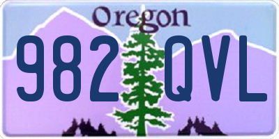 OR license plate 982QVL