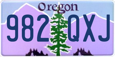 OR license plate 982QXJ