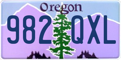 OR license plate 982QXL