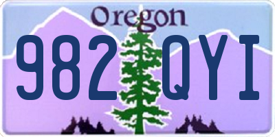 OR license plate 982QYI