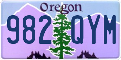 OR license plate 982QYM
