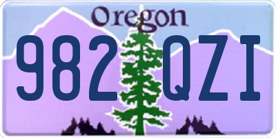 OR license plate 982QZI