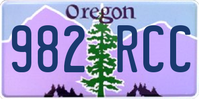 OR license plate 982RCC