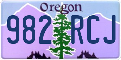 OR license plate 982RCJ