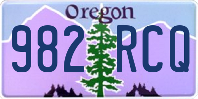 OR license plate 982RCQ