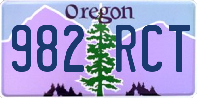 OR license plate 982RCT