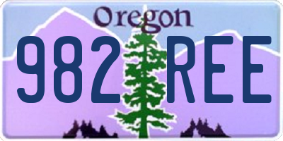 OR license plate 982REE