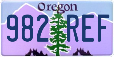 OR license plate 982REF