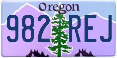 OR license plate 982REJ