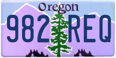 OR license plate 982REQ