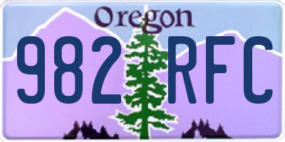 OR license plate 982RFC