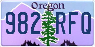 OR license plate 982RFQ