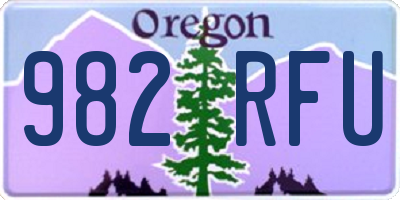 OR license plate 982RFU