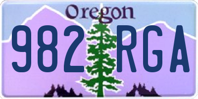 OR license plate 982RGA
