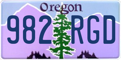 OR license plate 982RGD