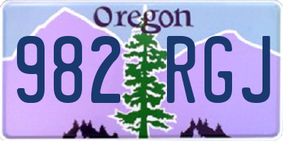 OR license plate 982RGJ