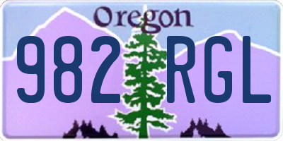 OR license plate 982RGL