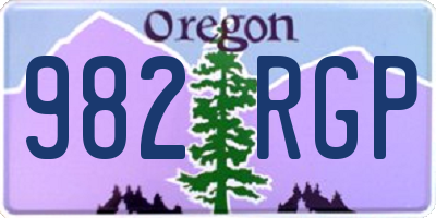OR license plate 982RGP