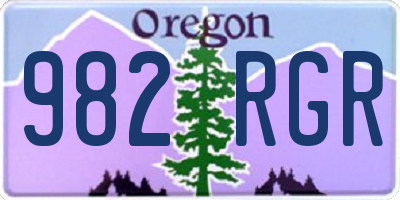 OR license plate 982RGR