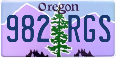 OR license plate 982RGS